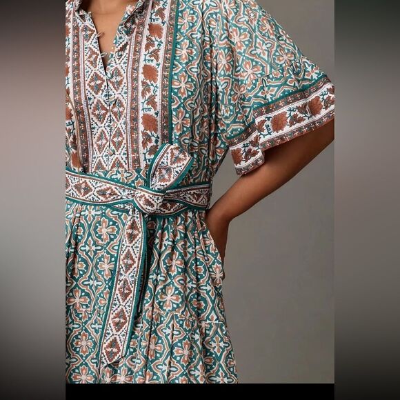 Anthropologie NWT Sue
Sartor Short-Sleeve Printed Midi Dress - Picture 8 of 8